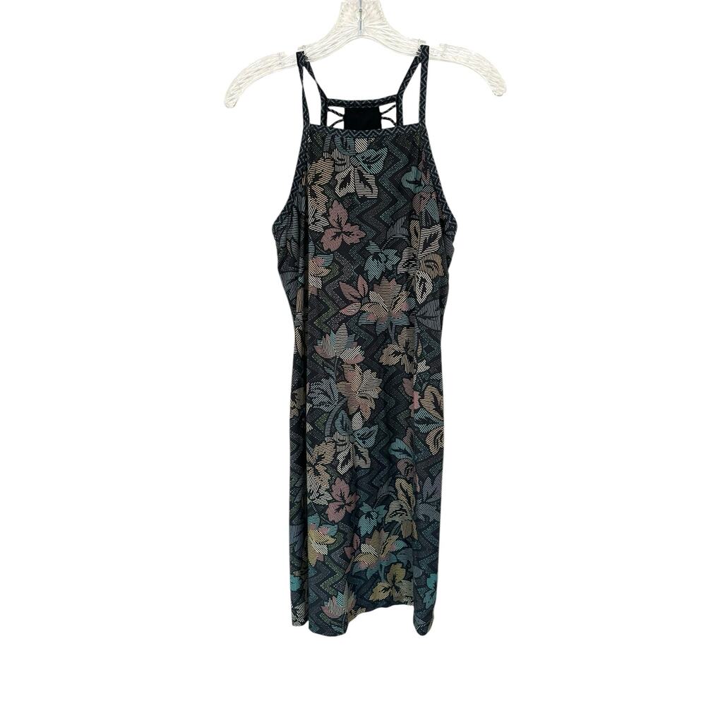 PrAna Green Yellow Ardor Yoga Comfortable Square Neckline Racerback Dress Small - Picture 2 of 10